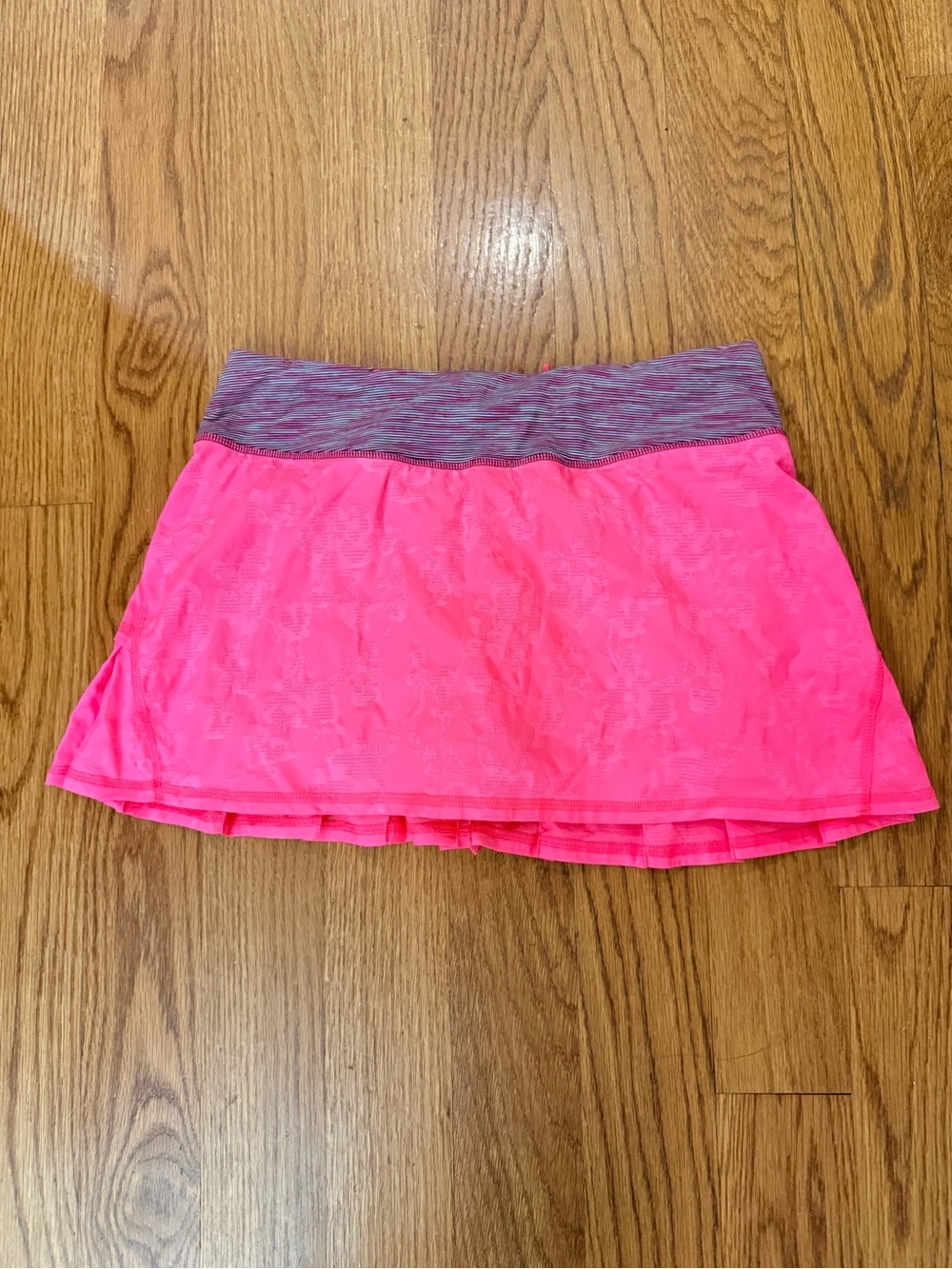Women's Performance Skort in Bright Pink with Heathered Waistband